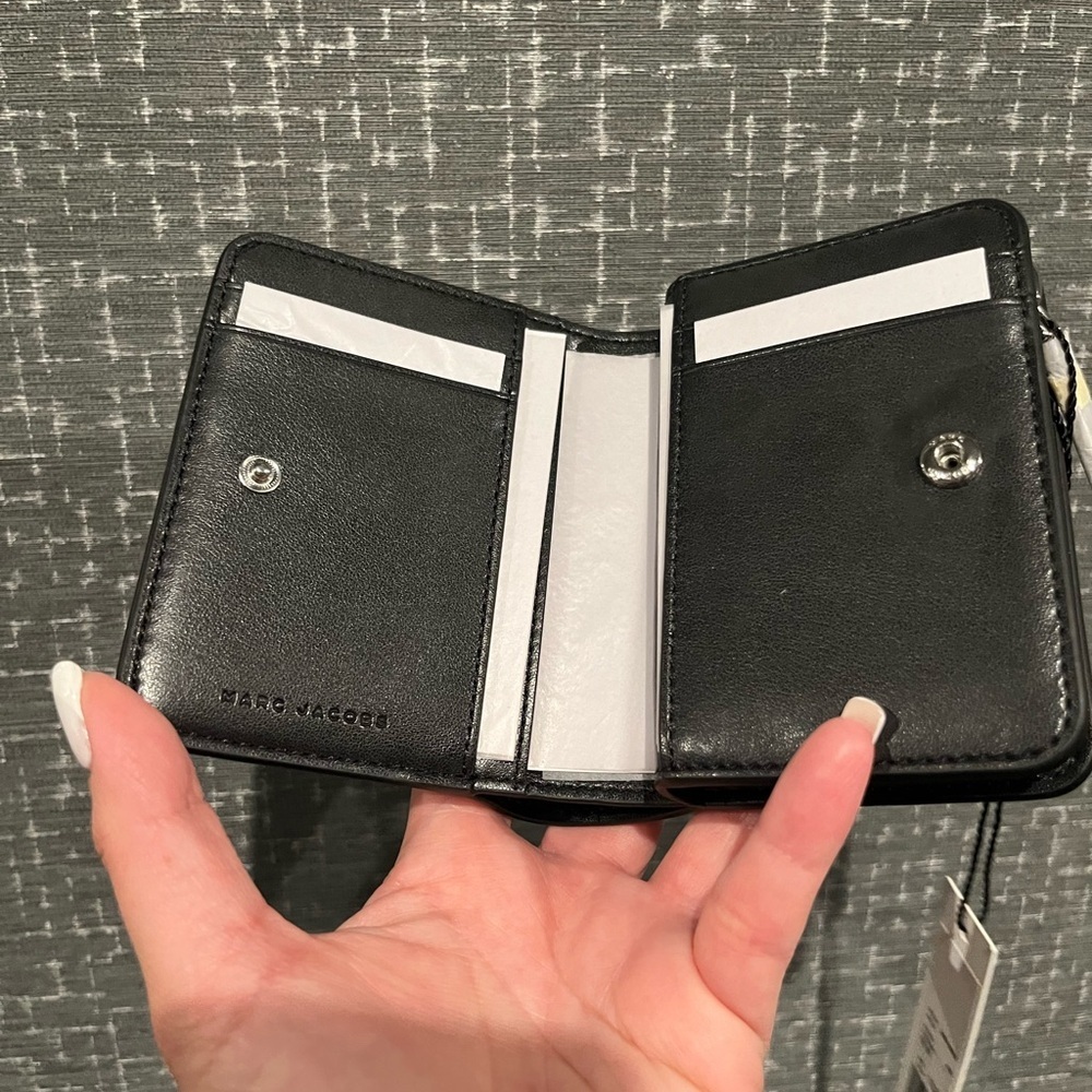 NWT MARC JACOBS THE LEATHER MINI COMPACT WALLET BLUE - Picture 6 of 6